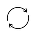 Reload arrow icon. Recycle arrows sign. Refresh symbol